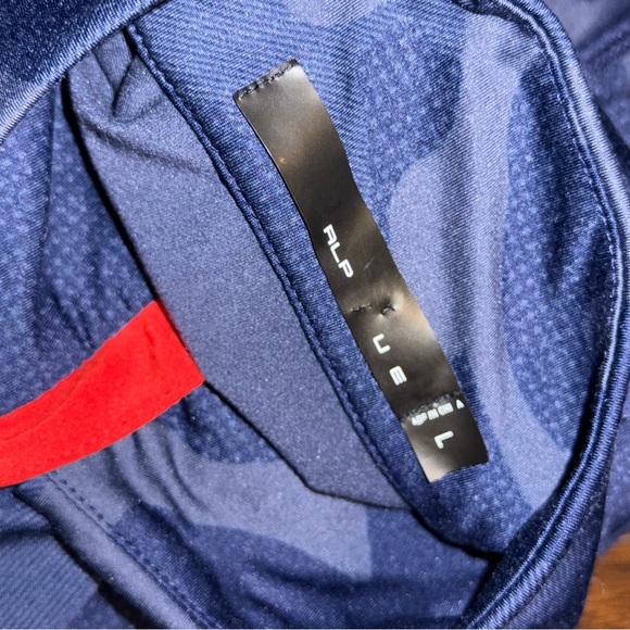 RLX Ralph Lauren USA 2016 Ryder Cup Navy Camo 1/4 Zip Pullover Men’s Size L - Picture 10 of 14